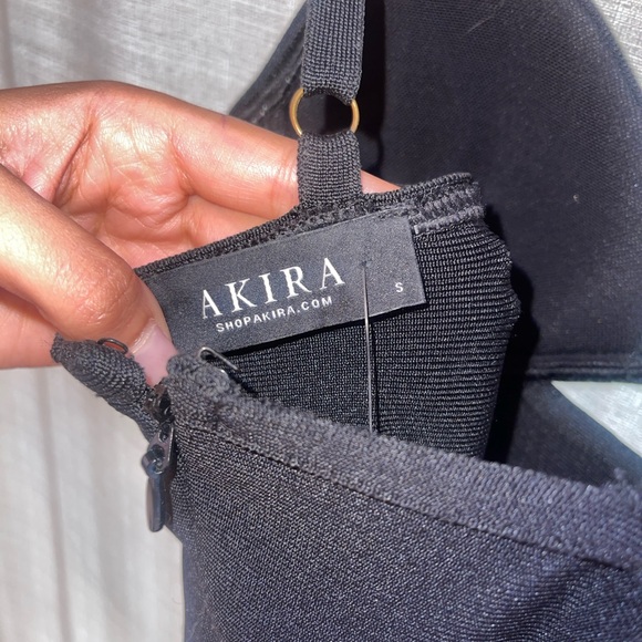 AKIRA SPARKLY CRYSTAL PETAL EMBELLISHED BANDAGE SLIP MINI DRESS - Picture 4 of 6